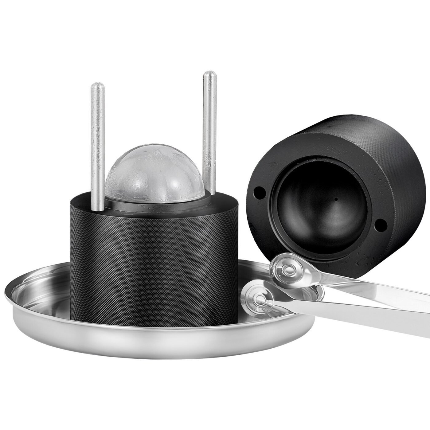 Ice Ball Press, 6cm Ice Ball Maker, Aircraft Al Alloy Ice Ball Press Kit for 60mm Ice Sphere, Ice Press with Tong and Drip Tray, for Whiskey, Cocktail, Bourbon, Scot on Party & Holiday, Black 1 Ice Ball Press, 6cm Ice Ball Maker, Aircraft Al Alloy Ice Ball Press Kit for 60mm Ice Sphere, Ice Press with Tong and Drip Tray, for Whiskey, Cocktail, Bourbon, Scot on Party & Holiday, Black
