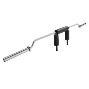Safety Squat Bar, 318kg Fitness Squat Bar, Safety Squat Bar Attachment with Shoulder and Arm Pads, 28mm Diameter Weight Bar, Ideal for Front Squats, Lunges, Rehab, Physical Therapy