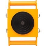 4PCS Machinery Skate Dolly, 17637LBS/8T Industrial Machinery Mover, Heavy Duty Carbon Steel Machinery Moving Skate with 4 PU Wheels and 360° Rotation Non-Slip Cap for Warehouse Workshop Factory