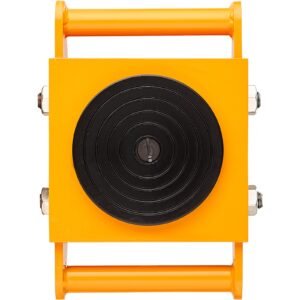 4PCS Machinery Skate Dolly, 17637LBS/8T Industrial Machinery Mover, Heavy Duty Carbon Steel Machinery Moving Skate with 4 PU Wheels and 360° Rotation Non-Slip Cap for Warehouse Workshop Factory