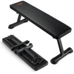 Flat Weight Bench, Foldable Strength Training Bench, Utility Workout Bench for Full Body Workout, 1000 LBS Press Bench for Home Gym Exercise, for Multi-Purpose Weight Training and Ab Exercises