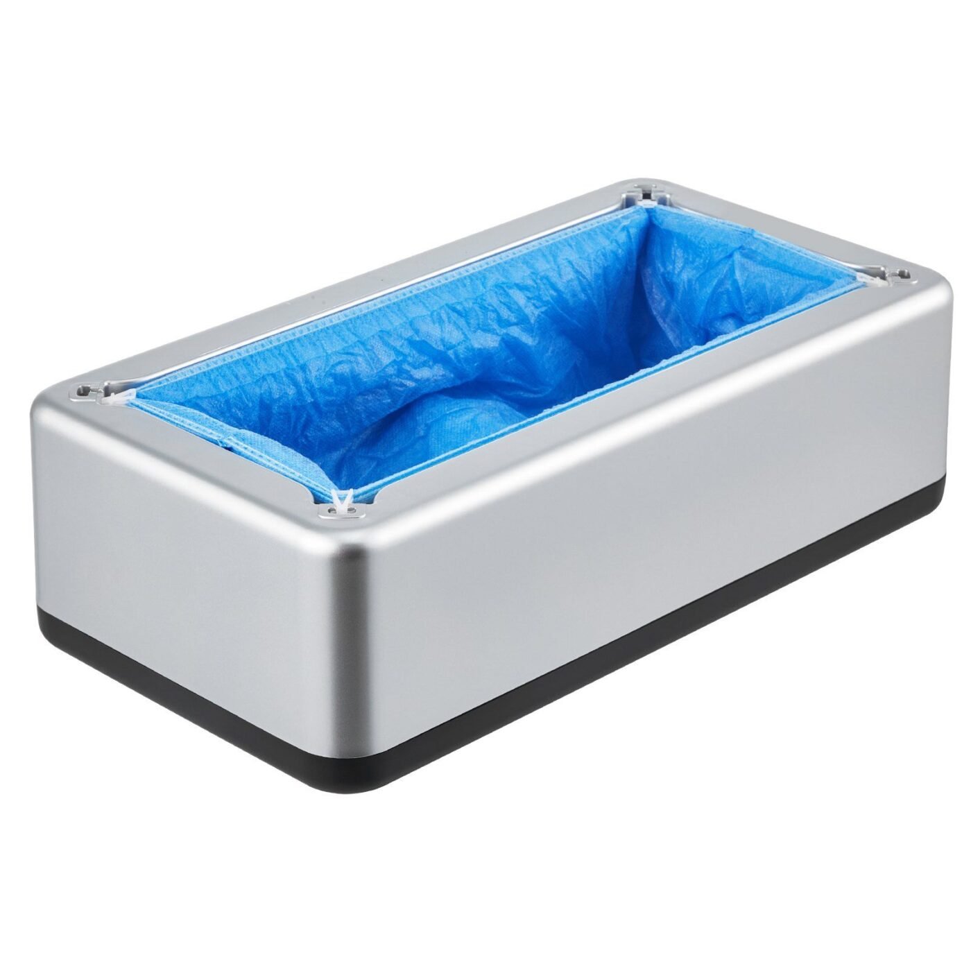 Shoe Cover Dispenser, Automatic Shoe Covers Dispenser with 100 Pcs of Non-Slip Disposable Shoes Covers, Fits Size Up to US 11, for Home, Office, Lab, Factory, Hospital, Indoor Use, Silver 1 Shoe Cover Dispenser, Automatic Shoe Covers Dispenser with 100 Pcs of Non-Slip Disposable Shoes Covers, Fits Size Up to US 11, for Home, Office, Lab, Factory, Hospital, Indoor Use, Silver
