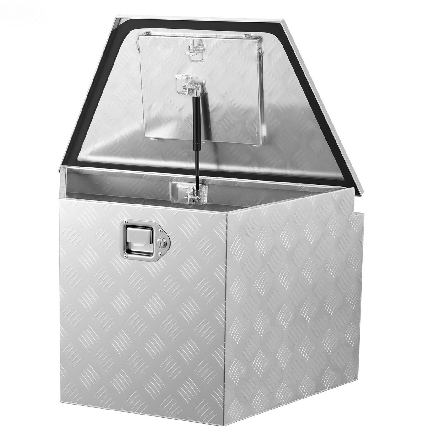 Trailer Tongue Box, 838 x 483 x 457 mm Aluminum Trailer Tongue Tool Box, Heavy Duty Storage Organizer with Lock & Keys, Utility Tool Chest for Pickup Truck Bed, RV, SUV, Off-Road Vehicle, Silver 1 Trailer Tongue Box, 838 x 483 x 457 mm Aluminum Trailer Tongue Tool Box, Heavy Duty Storage Organizer with Lock & Keys, Utility Tool Chest for Pickup Truck Bed, RV, SUV, Off-Road Vehicle, Silver