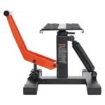 Dirt Bike Lift Stand, Motorcycle Jack Lift Stand 440 lbs Capacity and Hydraulic Lift Operation, Adjustable Height Hoist Table, for Dirt Pit Bike Repair, Maintenance, Dirt Bike Accessories