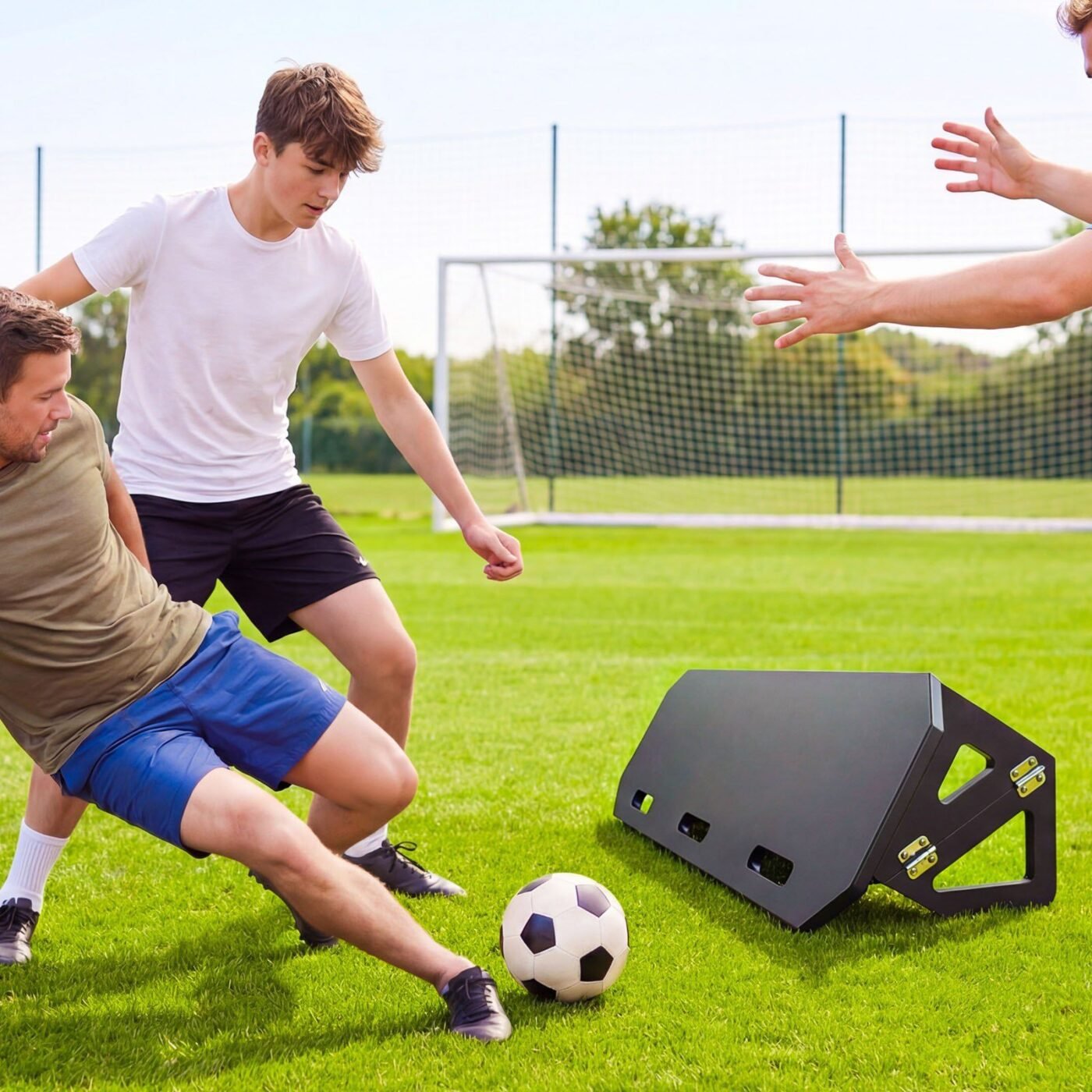 Soccer Rebounder Board, 1000 x 300 mm Portable Soccer Rebound Wall, HDPE Sports Kick Back Trainer, 3 Adjustable Angles, Easy Setup Ball Practice Training Equipment for Passing & Reaction Skills 8 Soccer Rebounder Board, 1000 x 300 mm Portable Soccer Rebound Wall, HDPE Sports Kick Back Trainer, 3 Adjustable Angles, Easy Setup Ball Practice Training Equipment for Passing & Reaction Skills - Image 8
