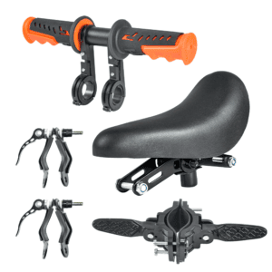 3 In 1 Kids Bike Mounted Front Seat Detachable With Handlebar Foot Pedal Bicycle Seat for Children 1-8 Years Compatible with All Adult Mountain Bikes