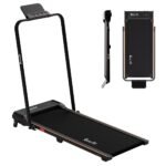 Everfit 3 in 1 Walking Pad Treadmill 12% Incline Foldable Under Desk Treadmills for Home Gym With 40cm Wide Belt Black