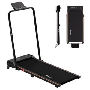 Everfit 3 in 1 Walking Pad Treadmill 12% Incline Foldable Under Desk Treadmills for Home Gym With 40cm Wide Belt Black
