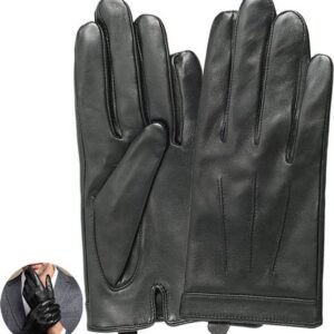 Men’s Gloves, Touchscreen gloves, Windproof and good fit, for Riding, Walking, for Cold Weather, Travel and Daily Winter Wear, L, Black