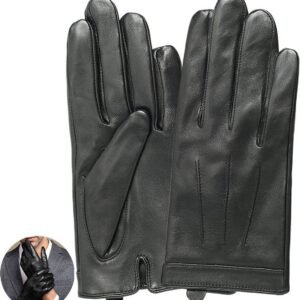 Men’s Gloves, Touchscreen Gloves, Windproof and Good Fit, for Riding, for Cold Weather, Travel and Daily Winter Wear, XL, Black