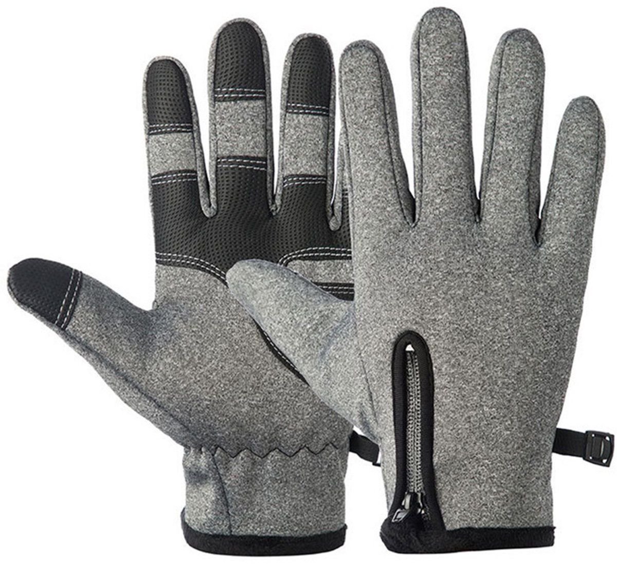 Touchscreen Winter Gloves, Windproof Warm Leather Cycling Gloves for Men and Women, Outdoor Riding and Daily Cold Weather Use, Size XL, Grey 1 Touchscreen Winter Gloves, Windproof Warm Leather Cycling Gloves for Men and Women, Outdoor Riding and Daily Cold Weather Use, Size XL, Grey