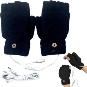 Heated Gloves, Warm Gloves for Men and Women, Office & School, Hand Warmers for Motorcycles, Outdoor Fishing, USB