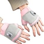 Heated Gloves, Electric Gloves, Heated Winter Gloves, for Winter Riding, Commuting and Outdoor Scooter Use, 15 x 9 cm, USB, Pink