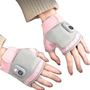 Heated Gloves, Electric Gloves, Heated Winter Gloves, for Winter Riding, Commuting and Outdoor Scooter Use, 15 x 9 cm, USB, Pink