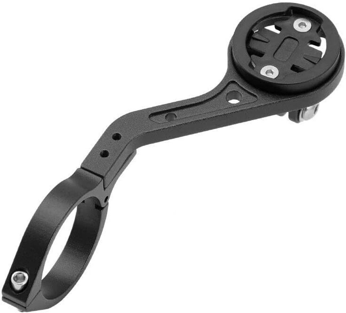 Extended Bicycle Computer Mount, Front-mounted bicycle computer mount, Handlebar bracket, With flashlight strap, Black 1 Extended Bicycle Computer Mount, Front-mounted bicycle computer mount, Handlebar bracket, With flashlight strap, Black