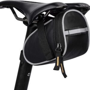 Saddle Bag, bicycle saddle bag, road bike saddle bag, bicycle saddle bags, Repair tool bags, for Bicycle, Scooter and Motorcycle Riding, Black