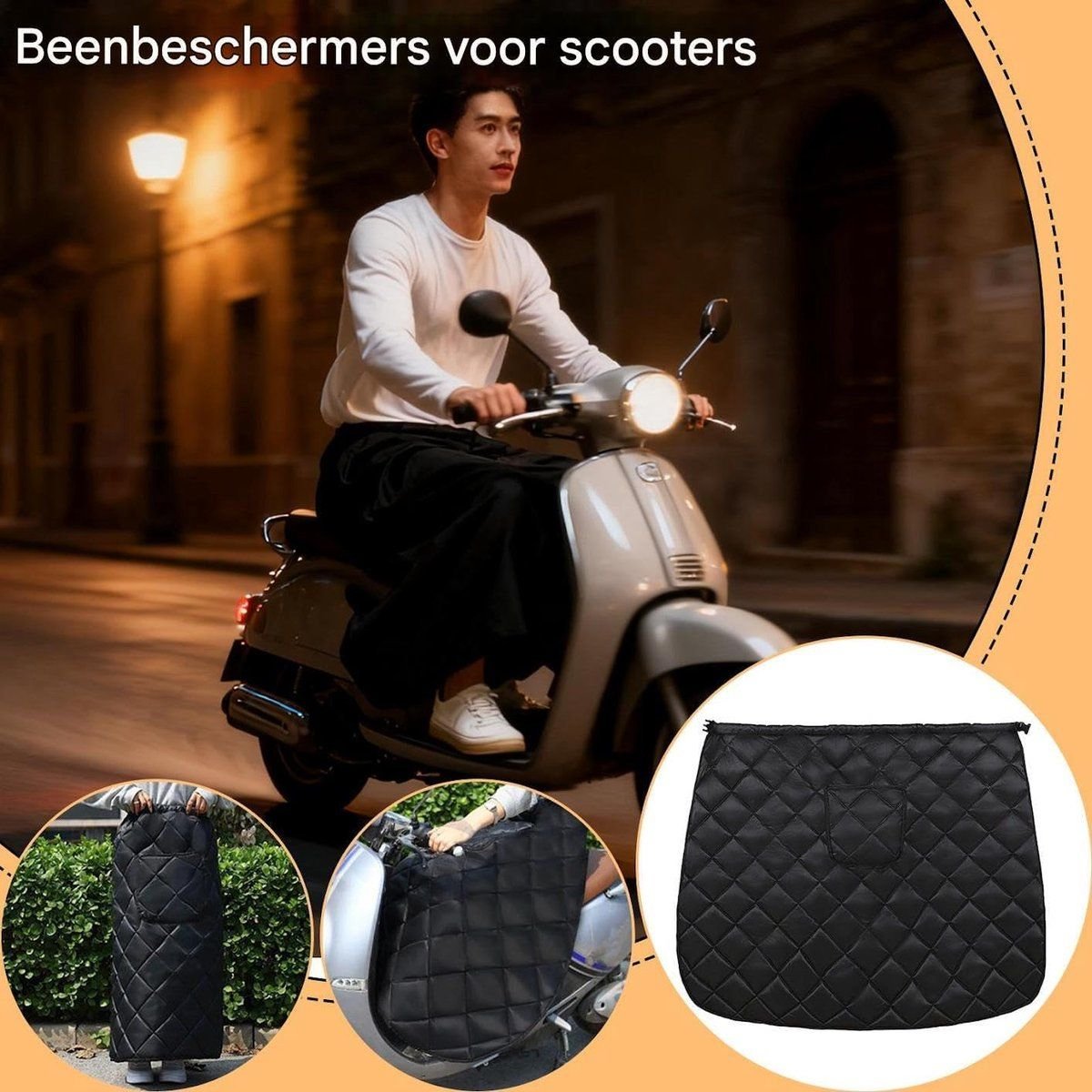 Scooter Leg Cover, Universal Scooter Leg Protectors, Motorcycle Heated Blanket, Electric Scooter Leg Protectors, Scooter Blanket Winter, Black 4 Scooter Leg Cover, Universal Scooter Leg Protectors, Motorcycle Heated Blanket, Electric Scooter Leg Protectors, Scooter Blanket Winter, Black - image 4
