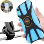Universal Bicycle Phone Holder, Detachable Phone Holder, Rotatable 360 Degrees, For Smartphones from 4.0 to, for most mobile phones, 7.0 Inch, Black