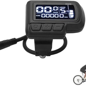 LCD instrument panel for bicycles, waterproof 6-pin connector, for Bicycle, Scooter and Motorcycle Riding, 24V, 36V, 48V, 60V, 22.2 mm