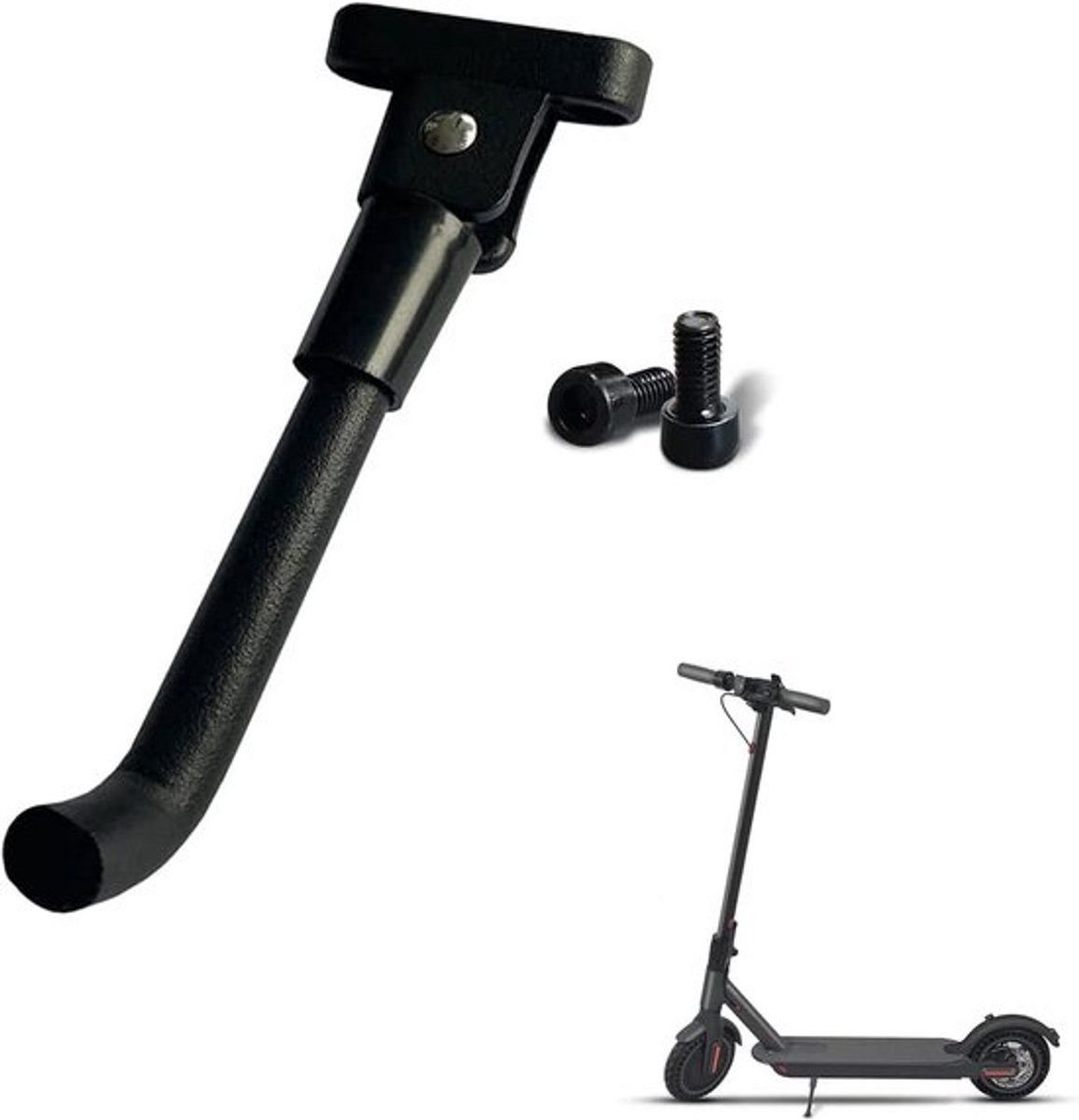 Stand for Electric Scooter, Aluminum Kickstand, Replacement Side Stand with Screws, for Home, Travel and Daily Use, Black 1 Stand for Electric Scooter, Aluminum Kickstand, Replacement Side Stand with Screws, for Home, Travel and Daily Use, Black