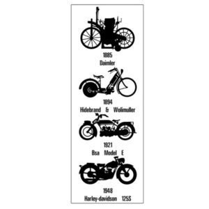 Motorcycle Bicycle Pattern Wall Sticker for Living Room Bedroom Backdrop Wall Decorative Decal