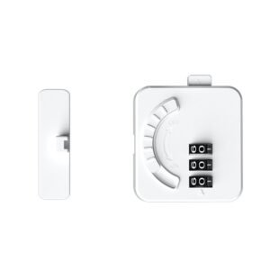 2 Pack Multi functional child safety lock, home baby protection drawer lock, refrigerator lock, baby password lock, flat lock （Flat password lock）White