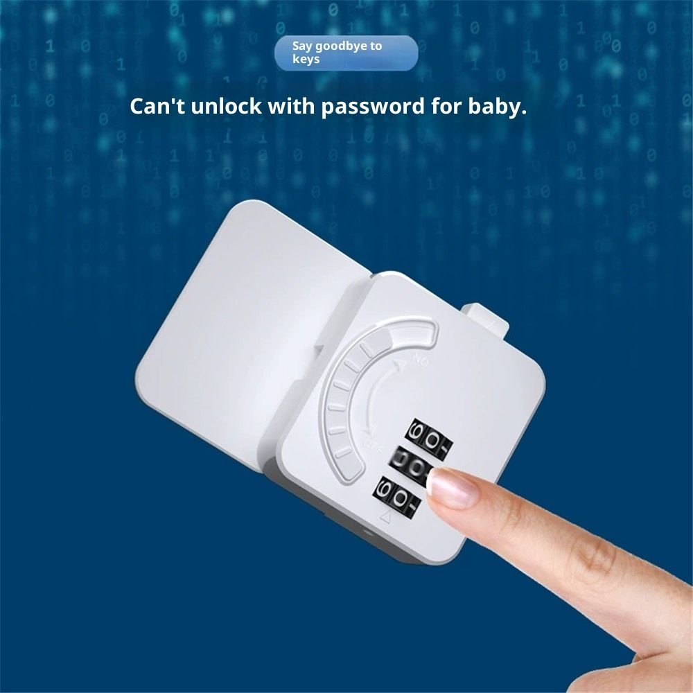 2 Pack Multi functional child safety lock, home baby protection drawer lock, refrigerator lock, baby password lock, flat lock (Flat password lock)White 2 2 Pack Multi functional child safety lock, home baby protection drawer lock, refrigerator lock, baby password lock, flat lock (Flat password lock)White - image 2
