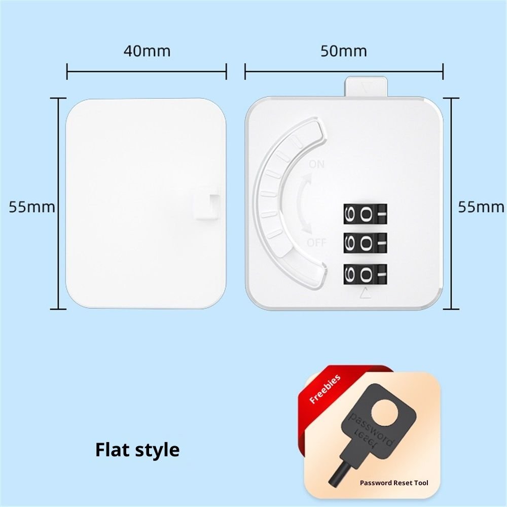 2 Pack Multi functional child safety lock, home baby protection drawer lock, refrigerator lock, baby password lock, flat lock (Flat password lock)White 5 2 Pack Multi functional child safety lock, home baby protection drawer lock, refrigerator lock, baby password lock, flat lock (Flat password lock)White - image 5