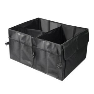 Trunk Organizer for Car, MultiCompartment Car Storage,Foldable trunk storage box Car storage box Black