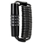 Combination Bike Lock Cable- Resettable Combination Lock, Anti-Theft Coiled Secutiry Cable for Bicycles, Kayaks, Paddle Boards, Gates and Outdoor Gear (5 FT)