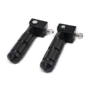 Universal Motorcycle Bicycle Folding Foot Pegs 90 Degree Foldable Electric Motorbike For Passenger Footrests Rearsets Rear Set Footpegs foot Rest Pedals M8 Install Bolts