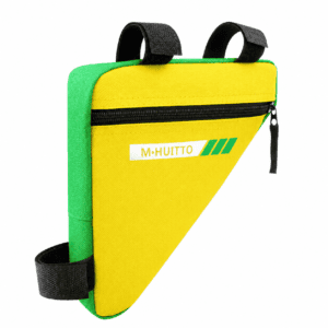 Yellow-green Bicycle Frame Bag – Triangular Storage Bag for Cycling, Outdoor Rides and Daily Commuting