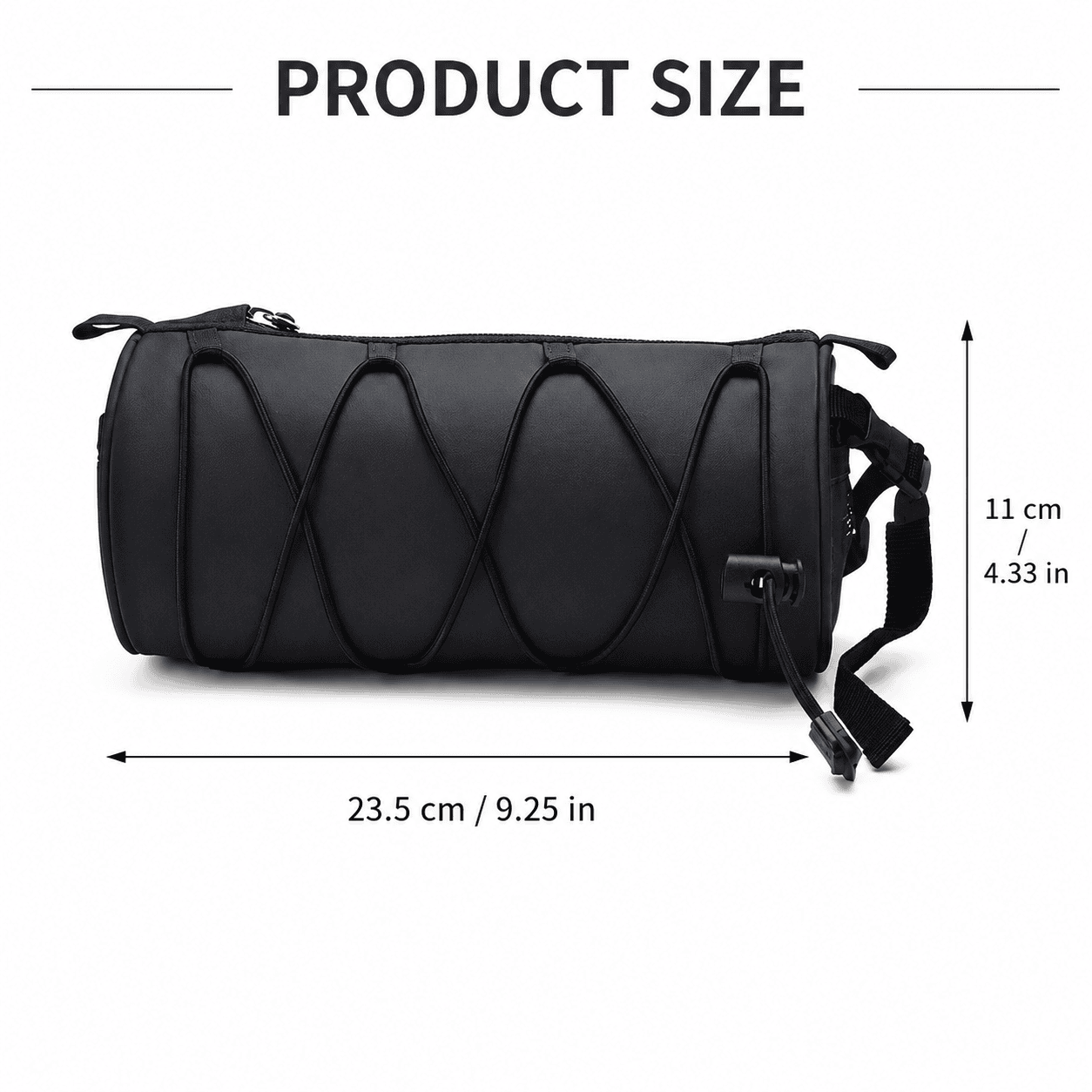 Black Bicycle Handlebar Bag with Fluorescent Orange Elastic Cord Waterproof Front Frame Storage Bag Large Capacity Cycling Pouch for Mountain Road Bike Outdoor Riding Accessories 5 Black Bicycle Handlebar Bag with Fluorescent Orange Elastic Cord Waterproof Front Frame Storage Bag Large Capacity Cycling Pouch for Mountain Road Bike Outdoor Riding Accessories - image 5